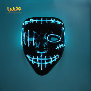Cosplay Decoration Lights for Events Party Halloween Led <strong>Mask</strong> <strong>Masks</strong> Face Neon Led Strip Luminous Camouflage <strong>Mask</strong> Kid Favor Gift - Product Image 6