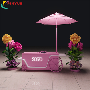 <span class=keywords><strong>Carrito</strong></span> <span class=keywords><strong>de</strong></span> Promoción <span class=keywords><strong>de</strong></span> Belleza Portátil ROSA con Letrero LED, Kiosco Personalizado <span class=keywords><strong>de</strong></span> Cosméticos para Ferias Comerciales, Eventos en Centros Comerciales y Stands - Product Image 5