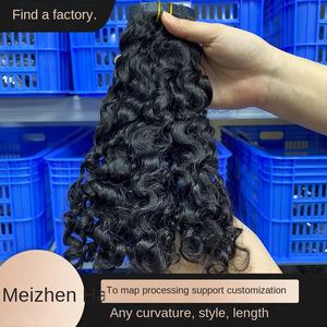 Perruque à clips en cheveux Remy européens authentiques, 6 pièces, boucles birmanes monobloc - Product Image 2