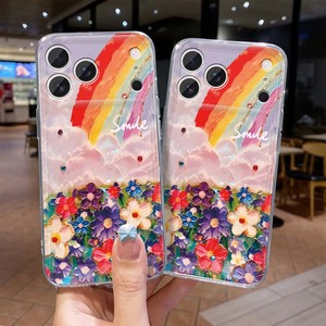 Coque de téléphone portable antichoc en TPU avec impression florale arc-en-ciel pour <span class=keywords><strong>iPhone</strong></span> X Xr Xs 11 12 13 <span class=keywords><strong>14</strong></span> 15 16 17 Pro <span class=keywords><strong>Max</strong></span> Air - Product Image 1