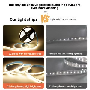 Tira de Luz LED COB de 24V, 324 LED/m, 10 Metros de Longitud Continua, Sin Caída de Voltaje, Alta Densidad, Cinta LED Flexible de Hierro, Clasificación IP20 - Product Image 3