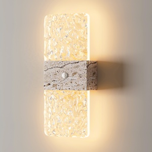 Wireless Magnetic Motion Sensor Night <b>Light</b> USB Rechargeable Textured Acrylic LED Wall Lamp Indoor <b>Corridor</b> Decor Wall <b>Light</b> - Product Image 3