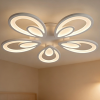 Plafonnier LED en forme de pétale, luminaire en acrylique pour chambre à coucher, salle à manger, avec télécommande