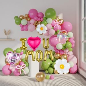 Nuevo Estilo, Kit de Guirnalda de Globos para el Día de la Madre, 117 Piezas, con Letras de Corazón de Papel Metálico, <span class=keywords><strong>Cesta</strong></span> Floral para Decoraciones del Día de la Madre - Product Image 1