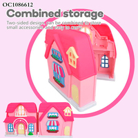 Jouets Ocean Toys pour la maternelle et la préscolaire, villa miniature éducative à faire soi-même, meubles miniatures pour chambre d'enfant, jouets en plastique, maison de poupée pliable