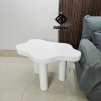 Table basse moderne et simple en bois massif, couleur crème, 60x35x40 cm, petite table créative pour salon, livraison directe à domicile