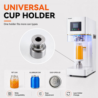Machine de scellage portable commerciale automatique pour canettes en plastique et boîtes de conserve, idéale pour la mise en conserve de boissons à domicile en petites séries
