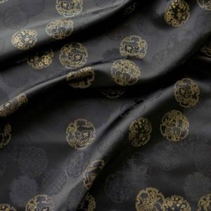 新中国シルクウサギジャカードチャイナサテン生地クラシックモンゴルチベットローブベストダークパターン生地 - Product Image 4