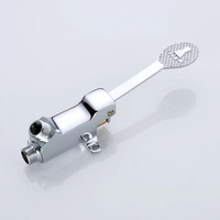 Robinet de lavabo professionnel à pédale SANIPRO, en laiton, eau froide uniquement, interrupteur à pédale, robinet de laboratoire