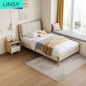 Colore Beige testa di cuoio letto matrimoniale per la CB1A-A della casa - Product Image 3