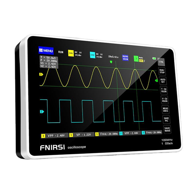 Digital Oscilloscope 2 Channels Multi Functional Ultra Thin Portable USB Oscilloscope