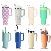 Logo personnalisé 14oz 20oz 40oz 304 #   Gobelet isotherme à double paroi en acier inoxydable avec poignée, sans BPA, grande capacité, garde au chaud et au froid