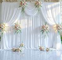 Rideaux de fond blancs anti-plis sur mesure 20 pieds x 15 pieds pour mariages, fêtes, baby showers, scènes et cabines photo - Vente en gros