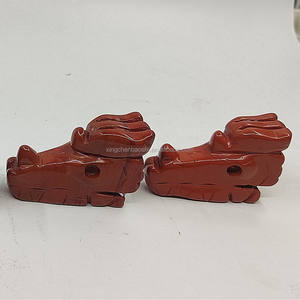 Toptan 2 inç el oyma çeşitli malzemeler küçük ejderha kafa kemik kristal kafatasları - Product Image 5