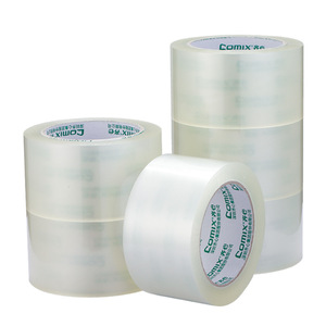 Comix Transparent Packing Tape 6 <b>Rolls</b> Wide Sealing Tape For <b>Box</b> Closure And Packaging - Product Image 1