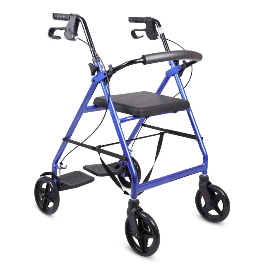 Deambulatore leggero per anziani con sedile, deambulatore pieghevole per anziani con ruote rolling walker