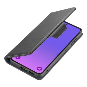 Étui portefeuille noir pour Samsung Galaxy A57 avec fonction support et protection intégrée - Product Image 1
