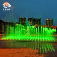 Grande fontaine de danse d'eau de fontaine de couronne de musique éclairée décorative magique extérieure avec fonction de musique sèche