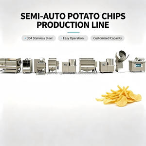 Friteuse semi-automatique pour frites, petite ligne de production de frites de pommes de terre, machine à fabriquer des chips de pommes de terre à bon prix - Product Image 1