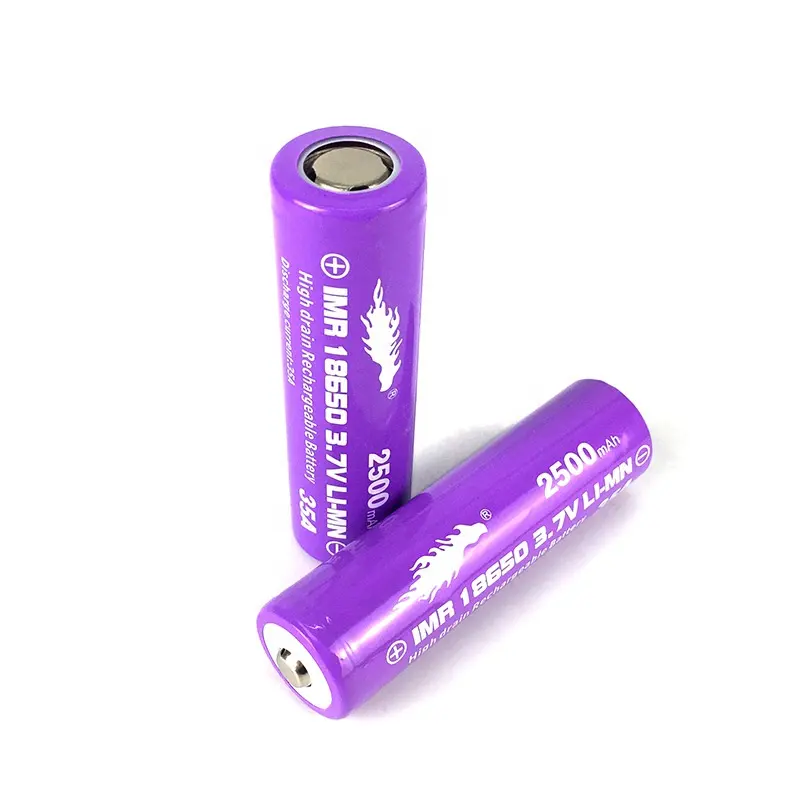 IMR Purple 2500mah 18650 Lithium Battery Factory OEM Customized Lithium Ion Battery Pack