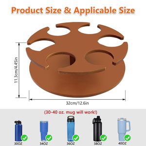 Organizador de Botellas de Agua para Vasos Stanley de 40 oz, Organizador Giratorio de Madera Maciza para Vasos, Perfecto para Armarios de Cocina - Product Image 2