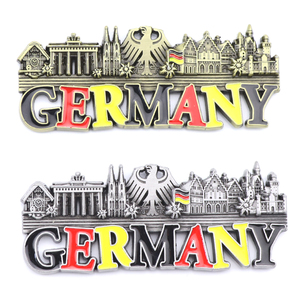 Imán de nevera de Metal 3D para viaje, imán de nevera para viaje de <span class=keywords><strong>Alemania</strong></span>, diseño personalizado, muestra gratis - Product Image 1