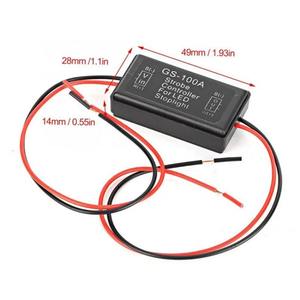 1 ชิ้น GS-100A <span class=keywords><strong>ไฟ</strong></span>แฟลชสโตรบคอนโทรลเลอร์แฟลชเชอร์โมดูลสำหรับไฟเบรคหยุดรถ 12 V/24 V <span class=keywords><strong>LED</strong></span> ป้องกันการลัดวงจร - Product Image 4