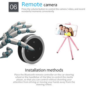 Đen đa phương tiện đa chức năng vô lăng điều khiển từ xa với người giữ xe không dây màu xanh răng điều khiển điện thoại di động - Product Image 4