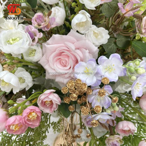 Boule de fleurs artificielles lisses, rose, décoration de mariage, jardin extérieur, fond de photographie, taille personnalisable - Product Image 5