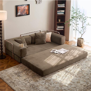 Sofá Moderno Compacto Mais Vendido, Sofá-Cama Seccional Dobrável Extensível Reclinável, Puff para Quarto, Sala de Estar e Jardim - Product Image 4