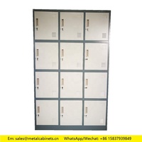 Casier plat de 9 portes avec serrure à clé, vestiaire en métal à 3 niveaux, compartiment de rangement pour étudiants, armoire en acier