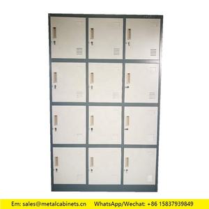 Casier plat de 9 portes avec serrure à clé, <span class=keywords><strong>vestiaire</strong></span> en métal à 3 niveaux, compartiment de rangement pour étudiants, armoire en acier - Product Image 5