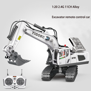 Camion RC 2.4G 10CH en alliage, jouets de construction, ensembles de pelles radiocommandées, excavatrice télécommandée, jouets pour enfants - Product Image 6