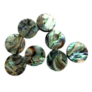 Natural abalone shell & black onyx round shaped loose beads