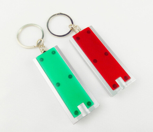 Hot Selling Creative Rectangle LED Light Plastic <b>Keychain</b> With Competitive Price - Product Image 4