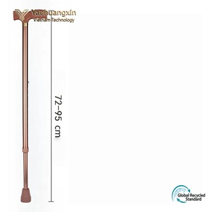 Canne de marche télescopique réglable en alliage d'aluminium, 2 sections, verrouillage par torsion, embout en caoutchouc, légère, pour la randonnée en plein air - Product Image 3