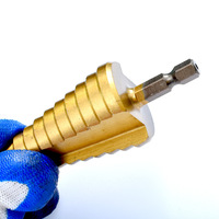 4-32mm HSS Titanium Step Pagoda Drill Foret de scène conique à grande vitesse pour outils électriques en métal et en bois