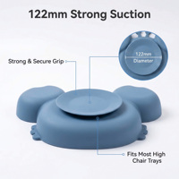 Assiettes pour bébé en forme de crabe, sans BPA, écologiques, respirantes, faciles à nettoyer, ensembles de vaisselle pour enfants, bol d'alimentation en silicone de qualité alimentaire