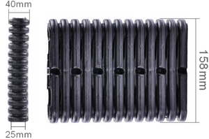 Tuyau de drainage plat en HDPE de 158 mm, design perforé et ondulé pour le drainage des gazon artificiels - Product Image 5