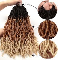 LW-67QT Cheveux Tressés Wavy Locs Twist Extensions de Cheveux Type Dreadlock pour Tresses VAST Gypsy Locs Crochet Goddess Faux Locs Ombre Bouclés
