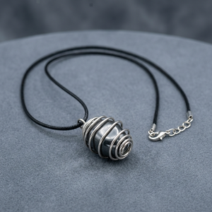 Hematite Tumble Pendant Polished Silver Gray Irregular Shape Healing Pendants for Necklace <b>Making</b> - Product Image 2
