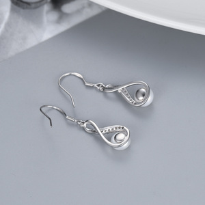 Wholesale S925 sterling silver natural freshwater pearl <b>infinity</b> symbol jewelry set for women's everyday wear - Product Image 4