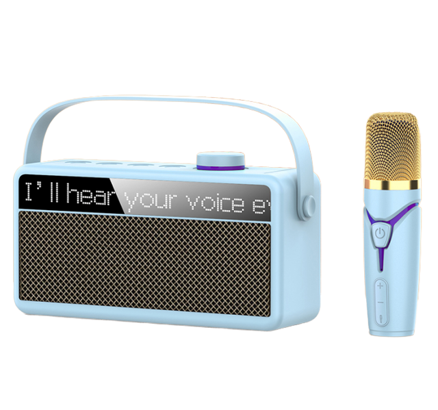 New Fashion Home Gadgets 16W Hifi Sound Portable Smart Wireless Karaoke Speaker With Microphone