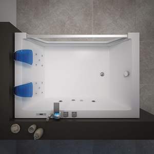 Confortable Baignoire Double Appui-Tête 2 Personnes Baignoire Adulte Rectangulaire Intelligente Led <span class=keywords><strong>Spa</strong></span> Baignoire - Product Image 6
