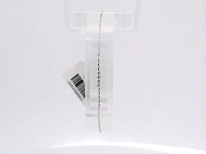 Soft Curved OK Link White Pt950 Tiny Wrist Cord For Teen Girls Daily Minimal <b>Stack</b> Gloss Platinum Wrist Trinket - Product Image 2