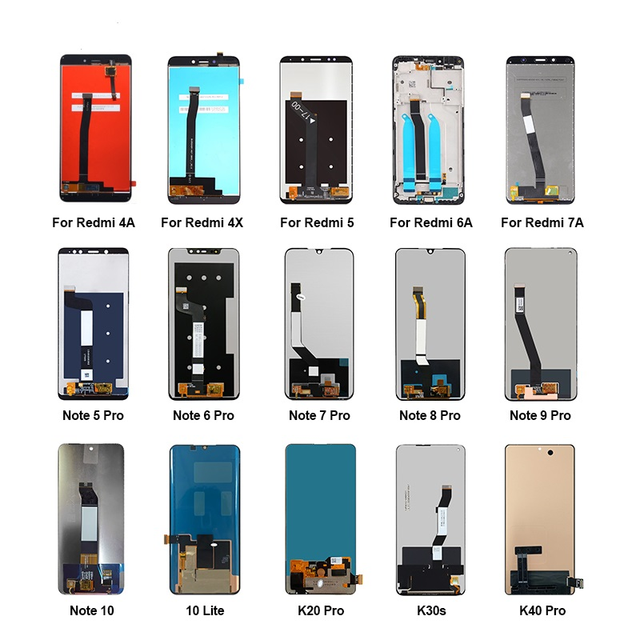 Phone Replacement Screen LCD Assembly for Xiaomi Mi A3 5X 6X 8 9T 9 SE 10 LCD for Redmi 4A Note 4 5 7 8 9 Pro 4X 10 11 12 LCD