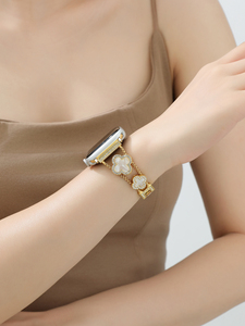 Reloj inteligente dorado de liberación rápida <span class=keywords><strong>para</strong></span> <span class=keywords><strong>mujer</strong></span>, banda de metal <span class=keywords><strong>para</strong></span> <span class=keywords><strong>Apple</strong></span> <span class=keywords><strong>Watch</strong></span> de 49mm, 45mm, 44mm, 42mm, 38mm, al <span class=keywords><strong>mejor</strong></span> precio - Product Image 5