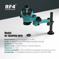Microscope RF4 RF-7050Pro-FO19, Numérique Trinocular Électronique Rotatif à 360 Degrés pour Réparation de Téléphones Portables