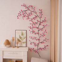 Nuevas Luces LED de Ramas de Flor de Durazno y Flor de Cerezo con Ramificaciones para Decoración Navideña de Pared