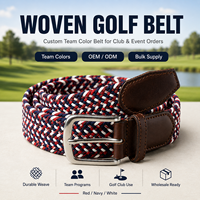 Ceinture de golf tressée personnalisée couleur équipe pour événements de club de golf Commandes OEM Fournisseur en gros